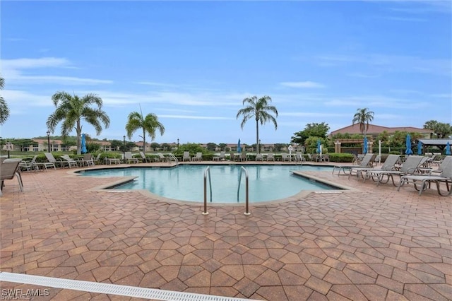 view of pool with a patio