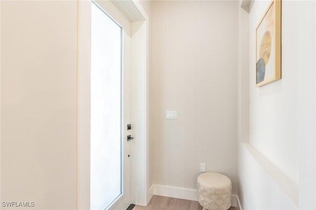 entryway featuring light hardwood / wood-style floors