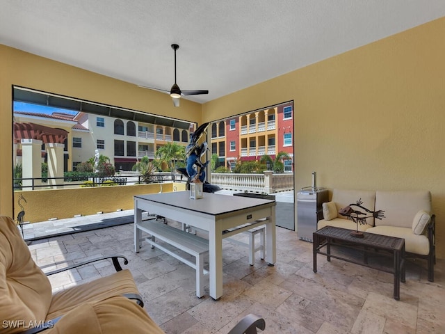 view of patio / terrace with ceiling fan