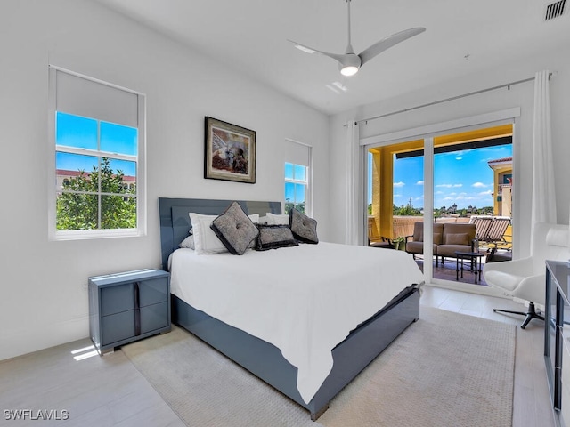 bedroom with ceiling fan