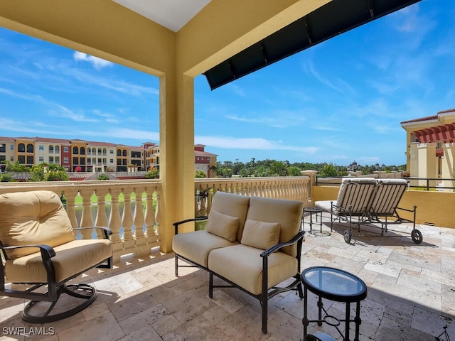 view of patio / terrace with an outdoor living space