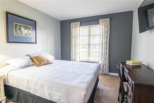 view of tiled bedroom