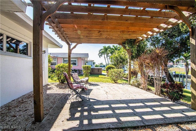 view of patio / terrace with a pergola