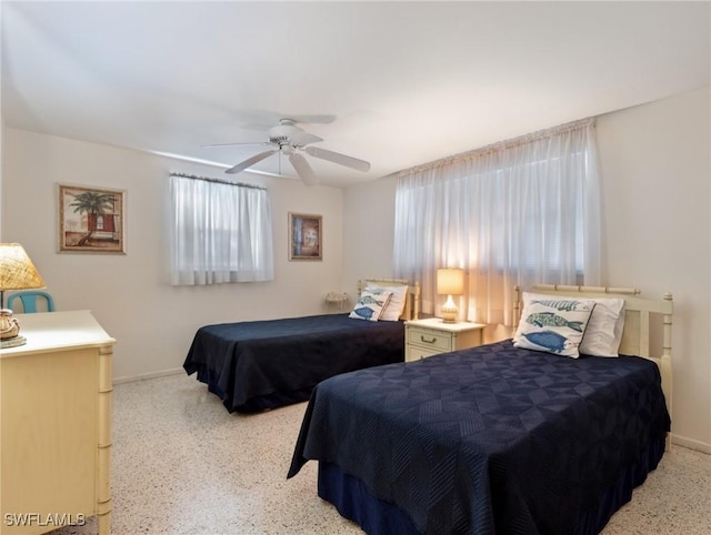 bedroom with ceiling fan