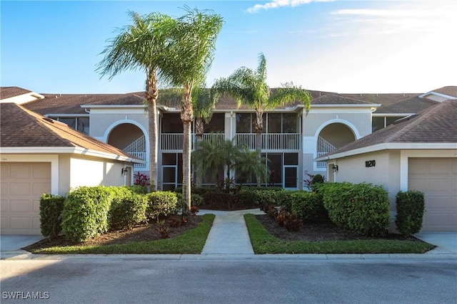 view of property with a garage