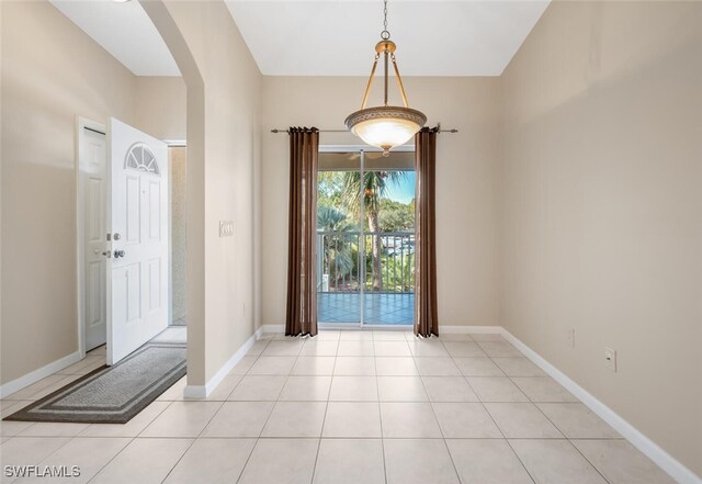 view of tiled entryway