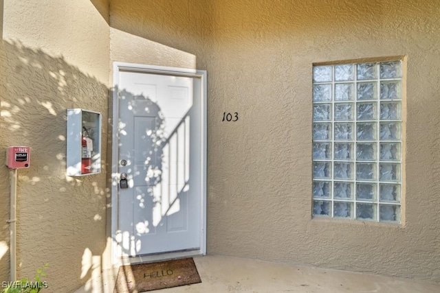 view of doorway to property