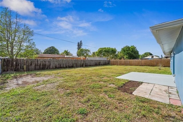 view of yard featuring a patio area