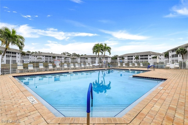 view of pool featuring a patio area