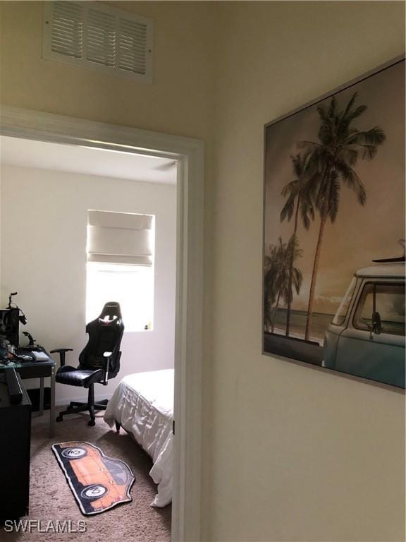 view of carpeted bedroom