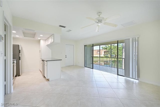 18 Bob O Link Ct Unit 18B, Naples, FL 34105 - unfurnished room with attic access, light tile patterned flooring, ceiling fan, and recessed lighting