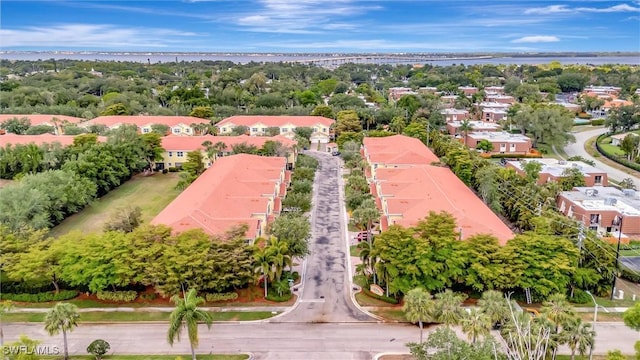 4350 Lazio Way Unit 1102, Fort Myers, FL 33901 - aerial view of residential area featuring a large body of water