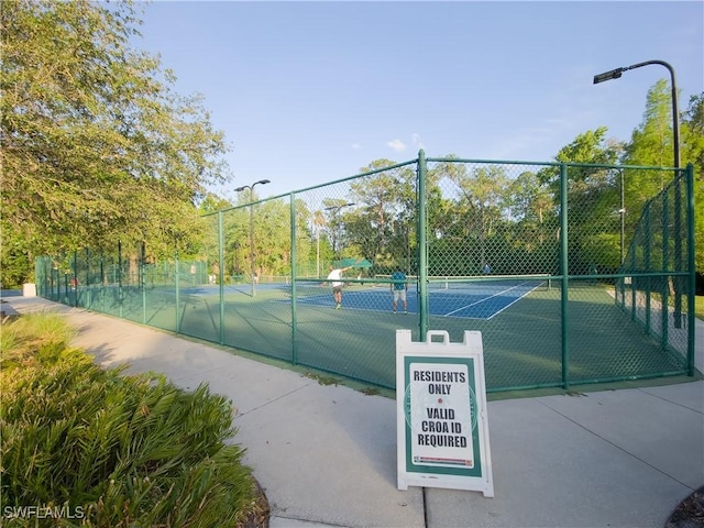 view of tennis court