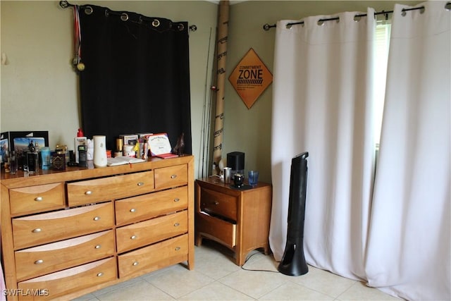 view of tiled bedroom