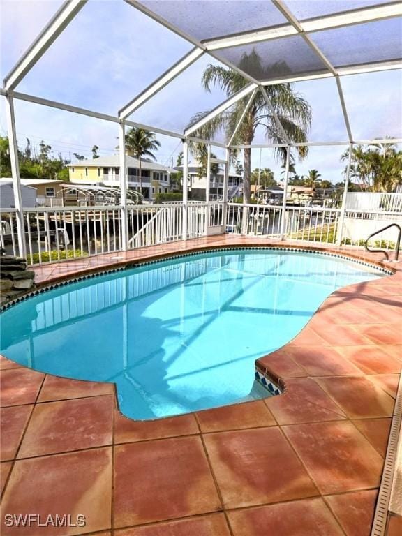5471 Harborage Dr, Fort Myers, FL 33908 - pool featuring a lanai and a patio