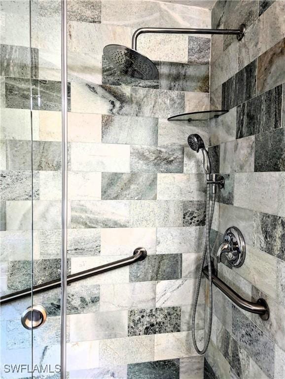 details with tiled shower