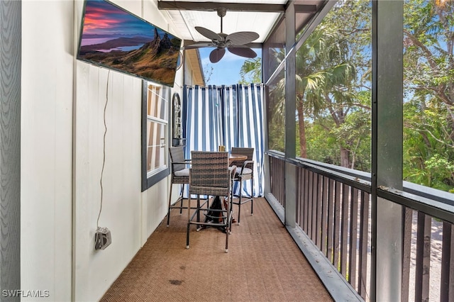 2511 Estey Ave Unit E4, Naples, FL 34104 - sunroom / solarium featuring a ceiling fan