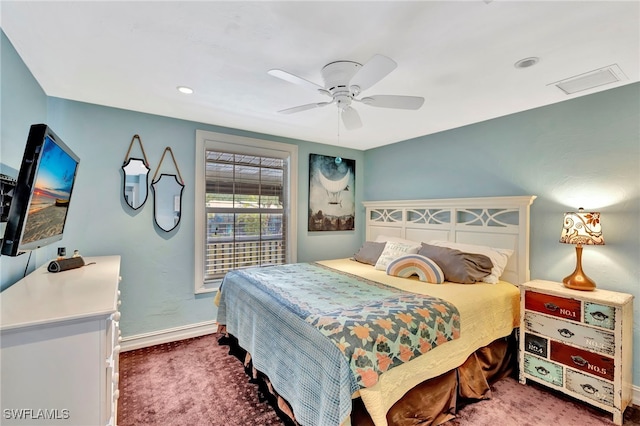 2511 Estey Ave Unit E4, Naples, FL 34104 - carpeted bedroom featuring a ceiling fan and recessed lighting
