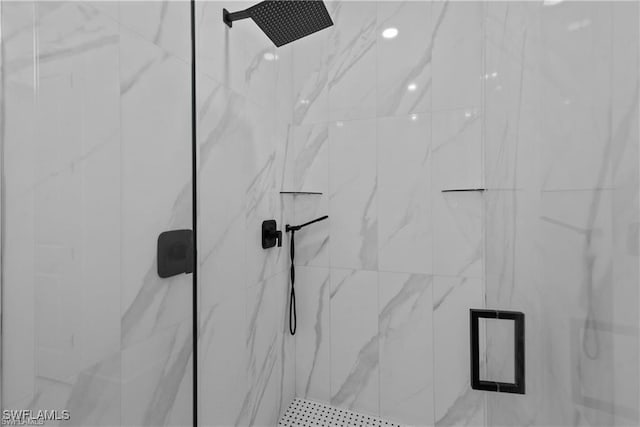 details with tiled shower