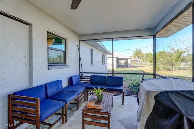 view of sunroom / solarium