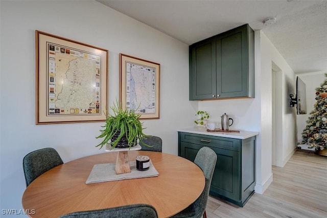 dining area featuring light hardwood / wood-style flooring