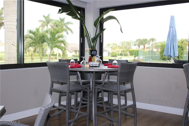 view of sunroom