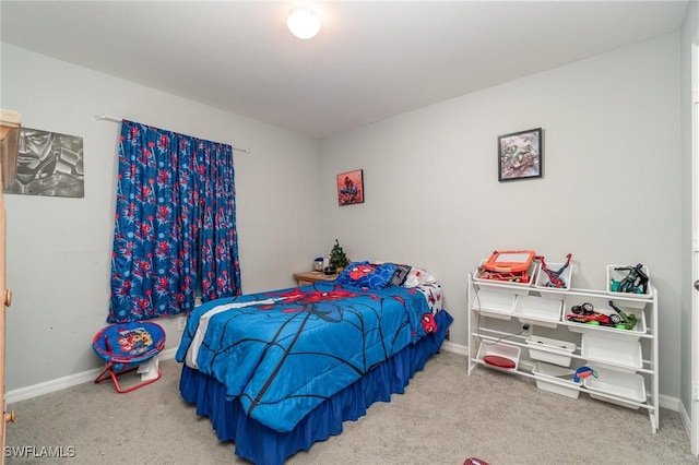 bedroom with carpet floors