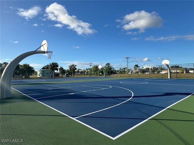 view of basketball court