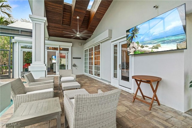 view of patio with french doors