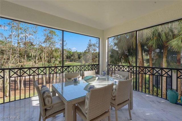 view of sunroom / solarium