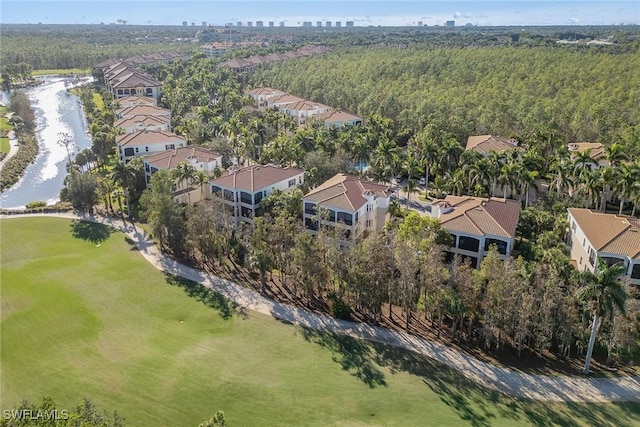 drone / aerial view with a residential view