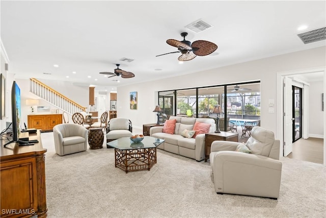 view of carpeted living room