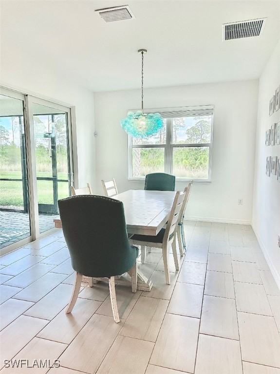 view of dining room