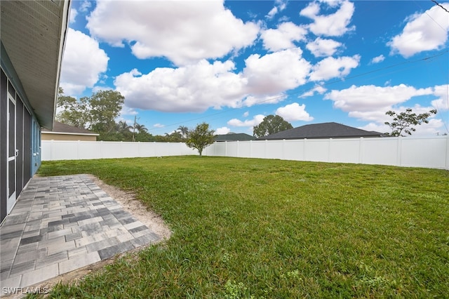 view of yard with a patio