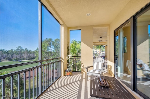 view of sunroom