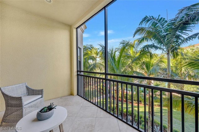 view of sunroom