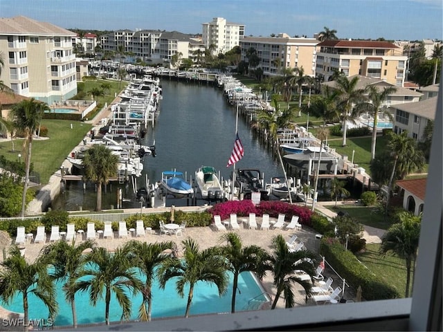 view of water feature