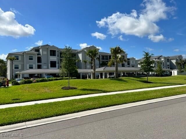 exterior space with a lawn