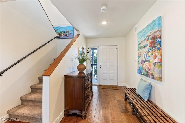 entryway featuring wood-type flooring