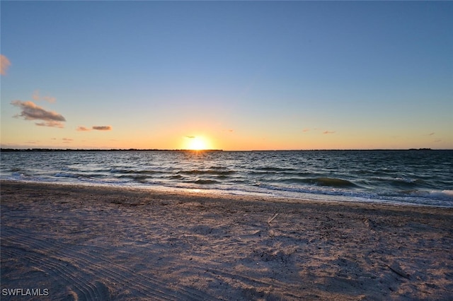 water view featuring a beach view