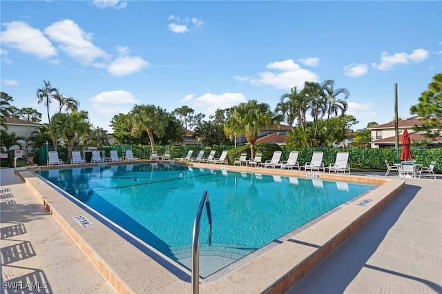 view of pool with a patio