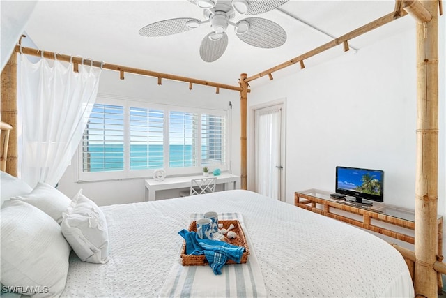 bedroom with ceiling fan