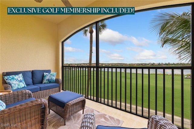 balcony featuring outdoor lounge area