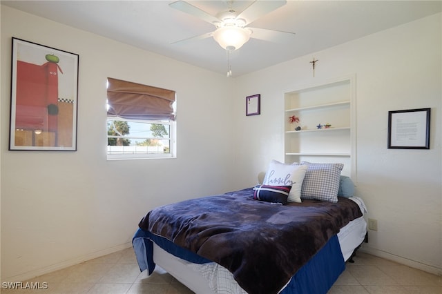 bedroom with ceiling fan