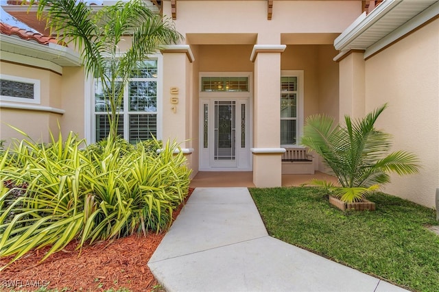 view of doorway to property