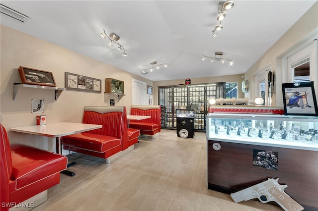 interior space featuring light hardwood / wood-style floors