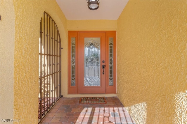 view of doorway to property