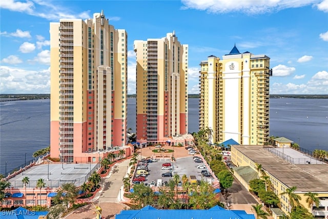 view of property featuring a water view