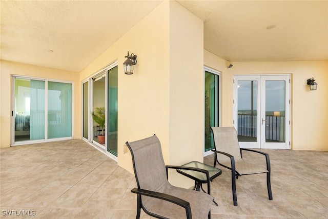 view of patio / terrace featuring french doors