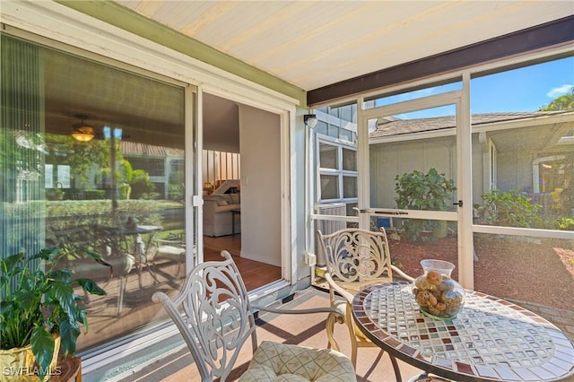 view of sunroom / solarium